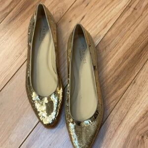 Talbots Gold Sequin Women's Flats